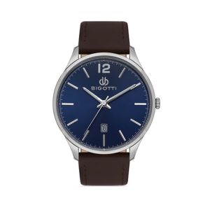 Bigotti Leather Men's Watch Brown (BG.1.10308-5)