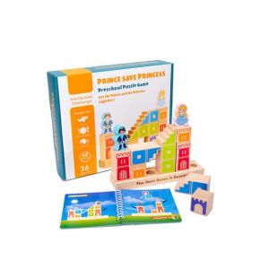 Shopeasy Prince Save Princess Wooden Building Blocks Toy