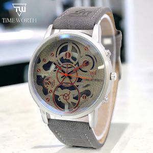 RG Shop Time Worth Sceleton Watch for Men-Silver