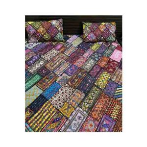 Cano Cristles Traditional Sindhi Rilli Bedsheet (King Size)