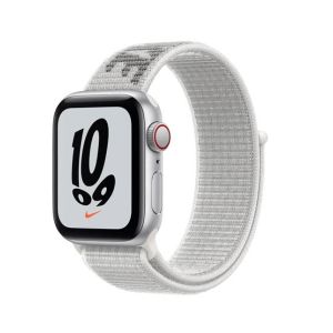 Apple iWatch SE 40mm Silver Aluminum Case with Summit White Nike Sport Loop - GPS