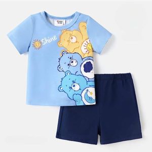 Charming Closet T Shirt and Short Pair For Boy (0185)-8-12 Months-Blue