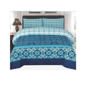 Chenab Collection Double Size Bed Sheet (812)