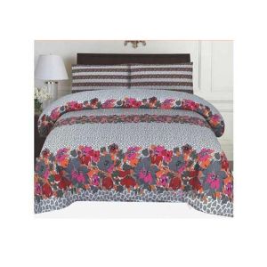 Chenab Collection Double Size Bed Sheet (813)