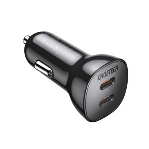 Choetech 40W Dual USB-C Ports Car Charger Black (TC0008)