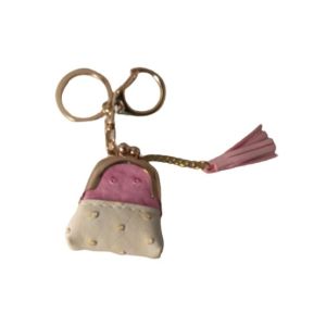 FS Couture Coin Purse Key Chain Pink