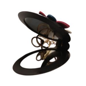 FS Couture Flip Mirror Key Chain Black