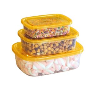 Appolio Crisper Food Container Pack Of 3-Orange