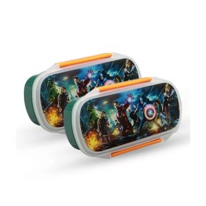 Appollo Bento Lunch Box M-2 Pack Of 2-Orange