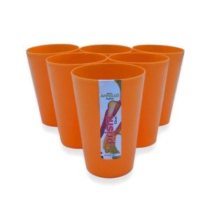 Appollo Prism Glass M-2 (Pack Of 6)-Orange