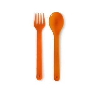 Appollo Saga Cutlery Spoon And Fork (Pack Of 6)-Orange