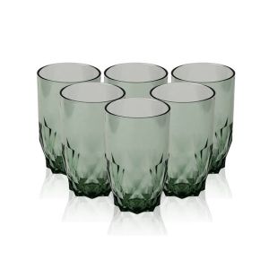 Appollo Party Acrylic Glass M-11 (Pack Of 6)-Olive Green