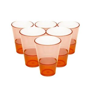 Appollo Party Acrylic Glass M-6 (Pack Of 6)-Orange