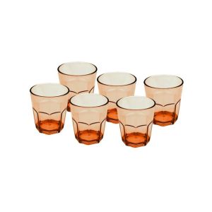 Appollo Party Acrylic Glass M-4 (Pack Of 6) -Orange