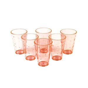 Appollo Party Acrylic Glass M-3 (Pack Of 6)-Orange
