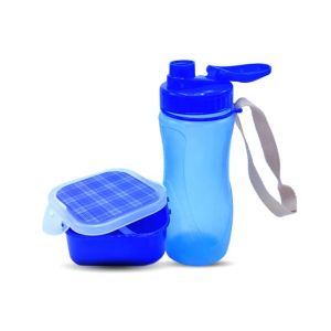 Appollo Lunch Box and Water Bottle (Buddy Pack)-Dark Blue