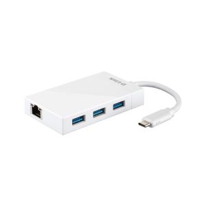 D-Link USB-C to 3-Port USB Hub and Ethernet Adapter (DUB-D410)