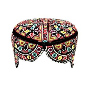 King Traditional Sindhi Ajrak Topi Multicolor