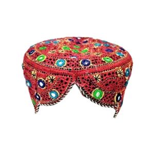 King Mirror Traditional Sindhi Ajrak Topi