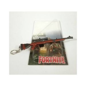 King Hat & Caps FORTNITE Game Metallic Sniper Rifle Gun Keychain