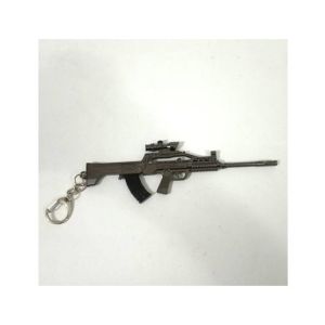 King Hat & Caps FORTNITE Game Metallic Automatic Rifle Keychain