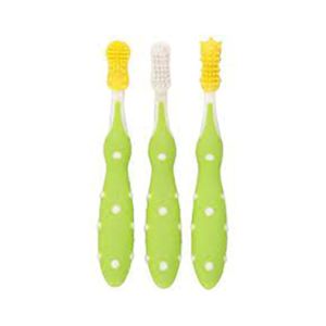 Nuby Toothbrush For Kid’s Green - 3Pcs (ID754)