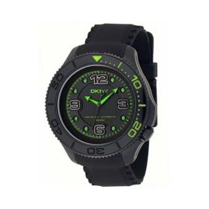 DKNY Analog Men's Silicone Strap Watch Black (NY1401)