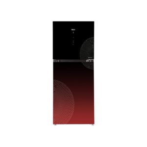 Haier Digital Inverter Glass Door Freezer-on-Top Refrigerator 16 Cu Ft (HRF-438IA)-Red