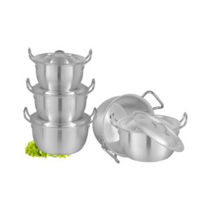 Domestic Metal Finish Cookware Cuisine Cooking Set - 10 Pcs