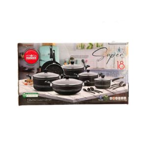 Domestic Super Non-Stick Cookware Set - 18 Pieces