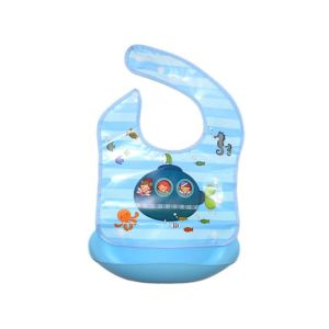 Komfy Washable Plastic Bibs For Kid's Blue (NBA133)