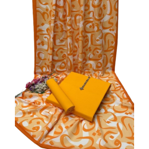 Shah Kamal Fabrics Unstitched Suit For Women 3-Pcs-Yellow
