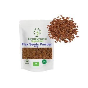 Strong Organic Superfood Flax Seed Powder - 100gm