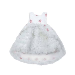 HnH Marketing Turkish Tail &amp; Frill Fairy Fancy Frock For Women White-6-8 Year