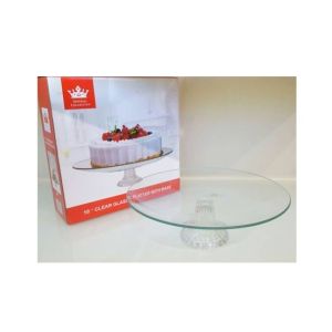 Easy Shop 10" Round Shape Footed Glass Cake Stand