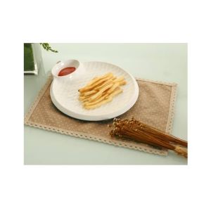 Easy Shop 10" Serving French Fries & DIP Plate (1216)