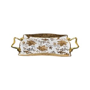 Easy Shop 12” Printed Serving Tray Golden