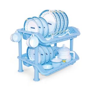 Easy Shop 2 Layer Dish Rack Blue (1412)
