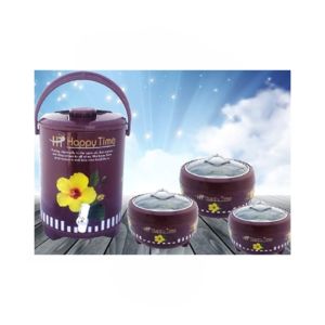 Easy Shop 3 Different Sizes Hotpot And Cooler Pack Of 4 Purple