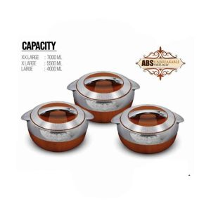 Easy Shop 3 Different Sizes Hotpot Pack Of 3 Brown