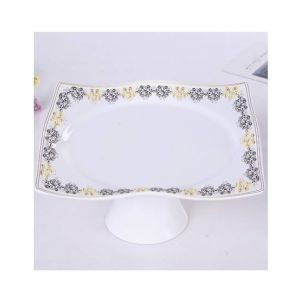 Easy Shop 9" Square Shape Footed Cake Platter
