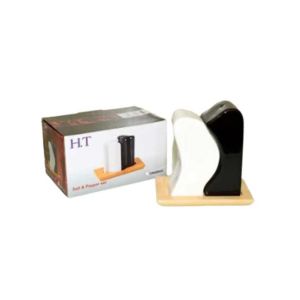 Easy Shop Ceramic Salt & Pepper Shaker - Black And White (1914)