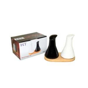 Easy Shop Ceramic Salt & Pepper Shaker - Black And White (1916)
