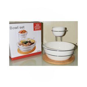 Easy Shop Chip And Dip Serving Bowl With Stand