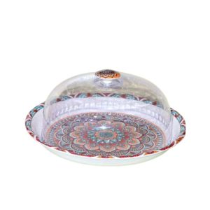 Easy Shop Colorful Acrylic Cover Melamine Plate Tray