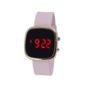 Easy Shop Digital Metal Case Rubber Strap Watch
