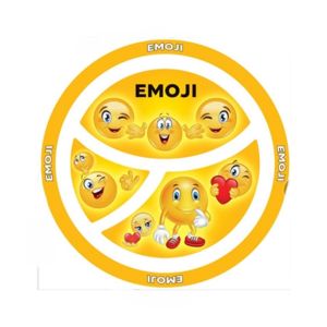 Easy Shop Emoji Melamine Serving Tray For Kid's