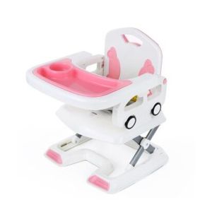 Easy Shop Foldable Dinning Chiar For Babies With Wheel Pink