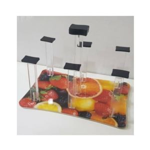 Easy Shop Fruit Printed Acrylic Glass Stand (1089)
