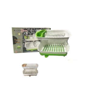 Easy Shop Kitchen Strongest 2 Floor Fiber Plate and Dish Rack-Beige